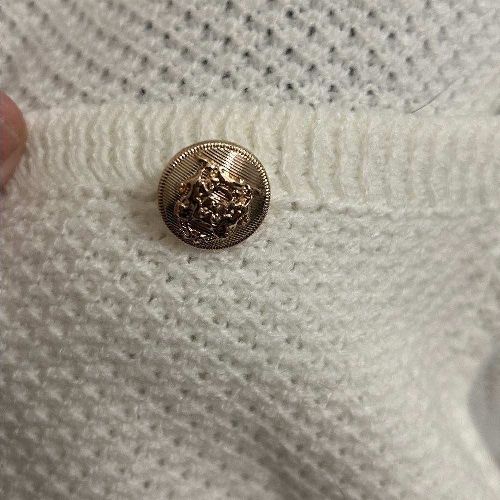 EUC Pretty Garden cream colored cardigan. Size small. - Picture 2 of 4